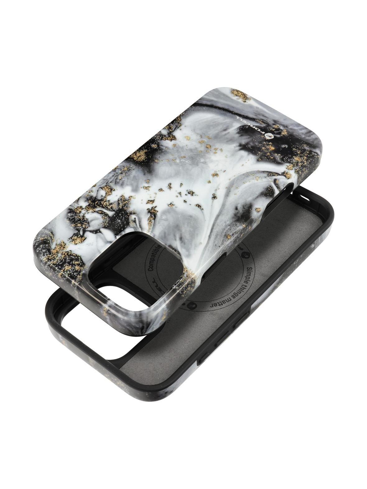 Etui na iPhone 16 PRO MAX Forcell F-Protect Mirage zgodny z MagSafe Military Drop-Test silver fog