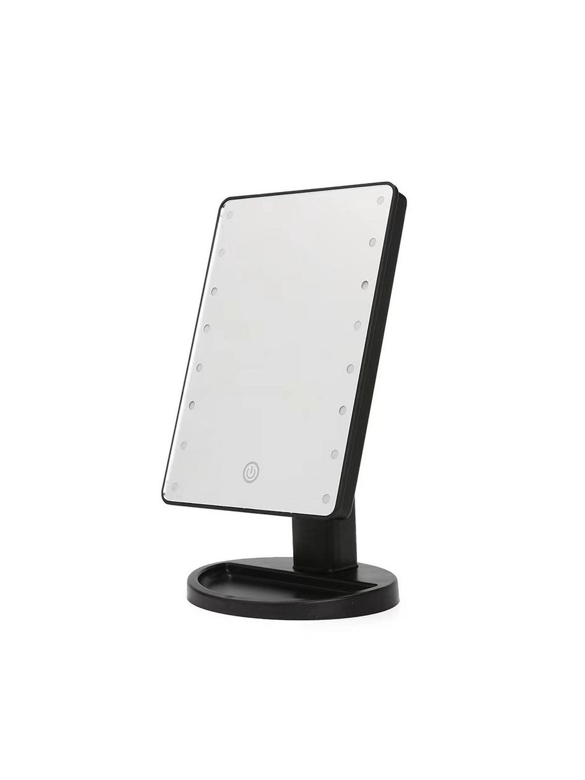 Lusterko toaletkowe z LED czarne