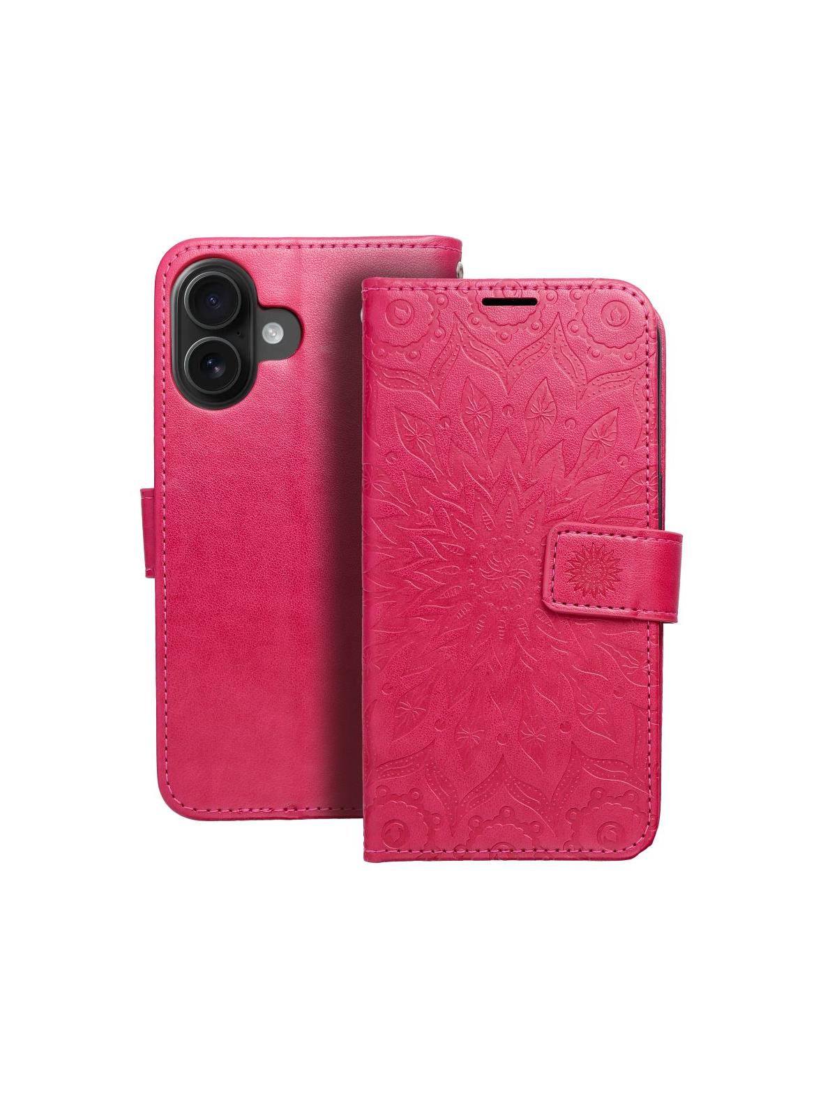 Kabura MEZZO Book do IPHONE 16 mandala magenta