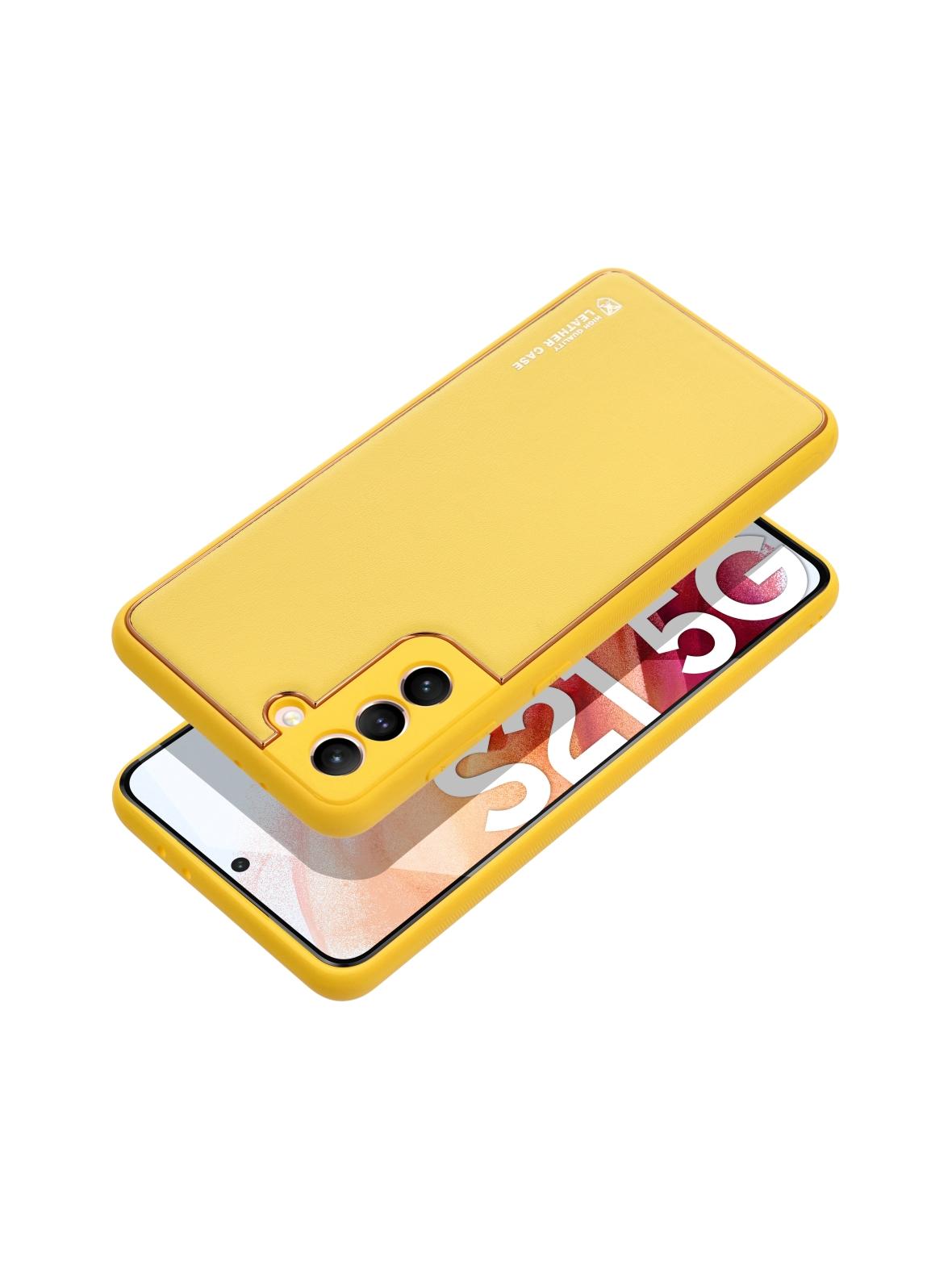 Futerał LEATHER CASE skórzany do SAMSUNG A35 5G żółty