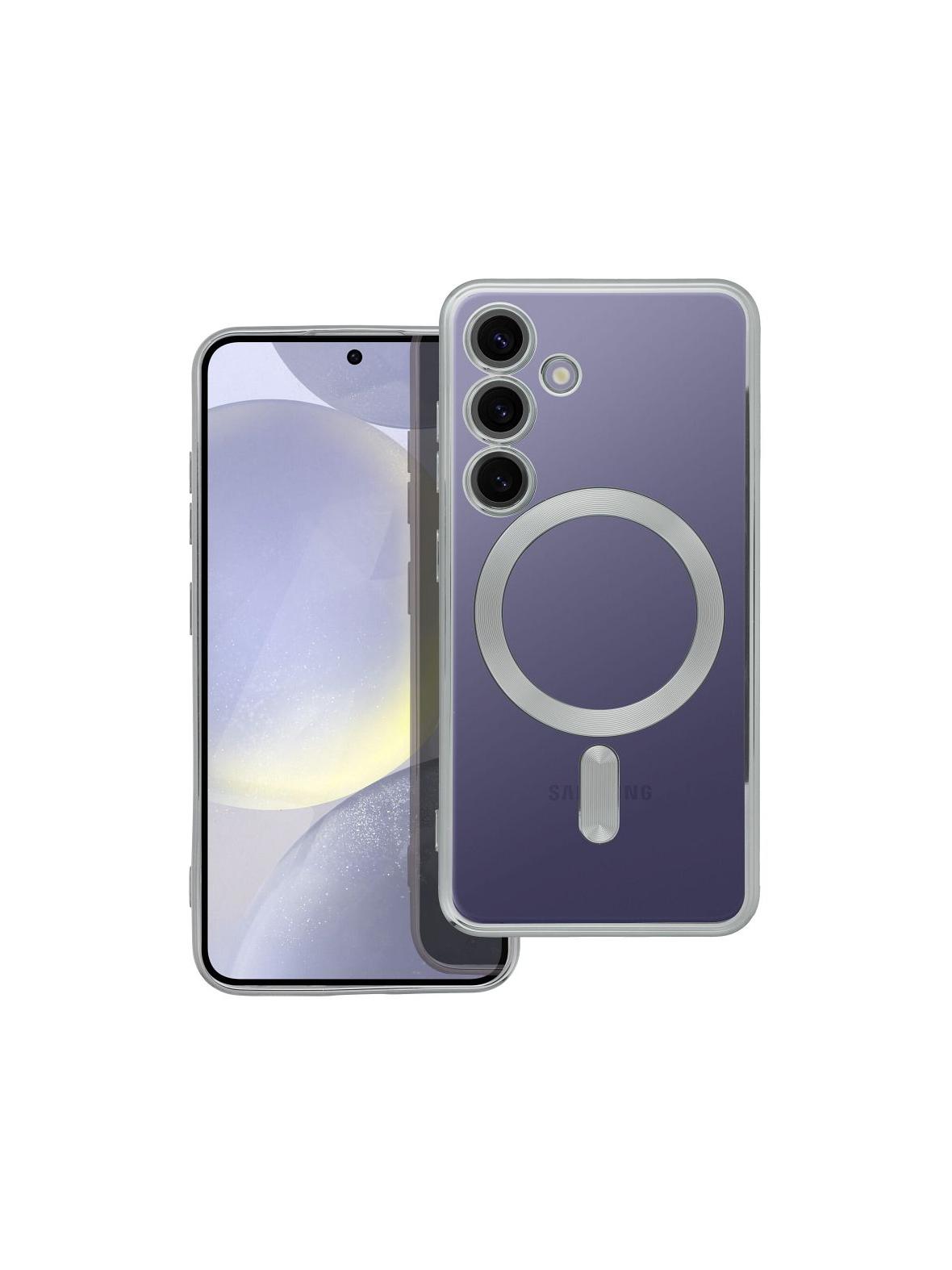 Futerał ELECTRO MAG COVER kompatybilny z MagSafe do SAMSUNG S24 srebrny