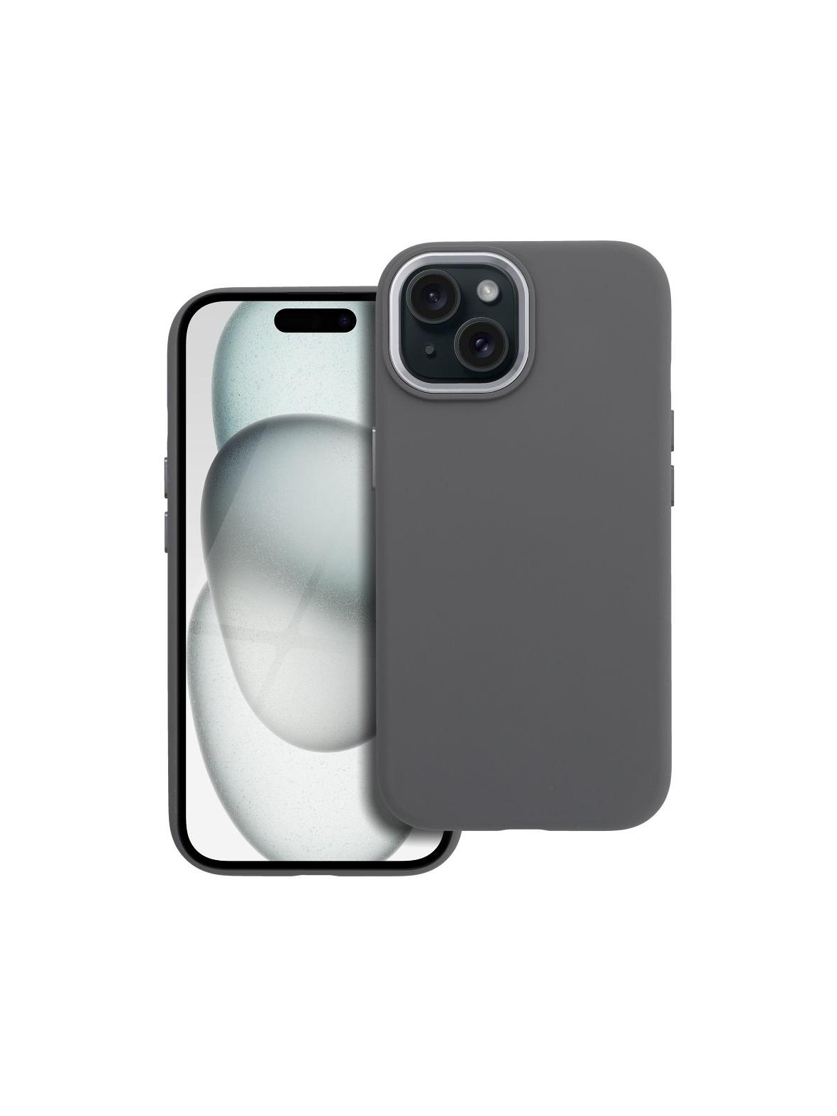 Etui na iPhone 15 Forcell F-Protect Frame Premium zgodny z MagSafe szary 0INT