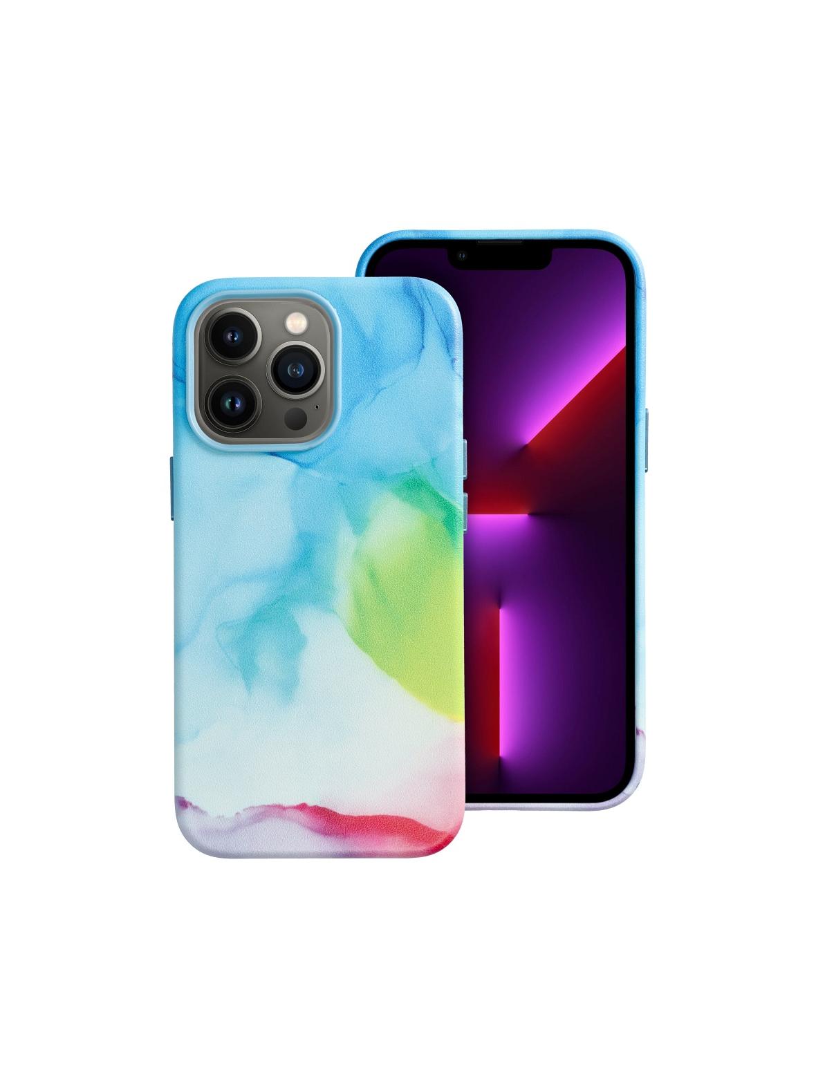 Futerał LEATHER MAG COVER kompatybilny z MagSafe do IPHONE 13 Pro color splash