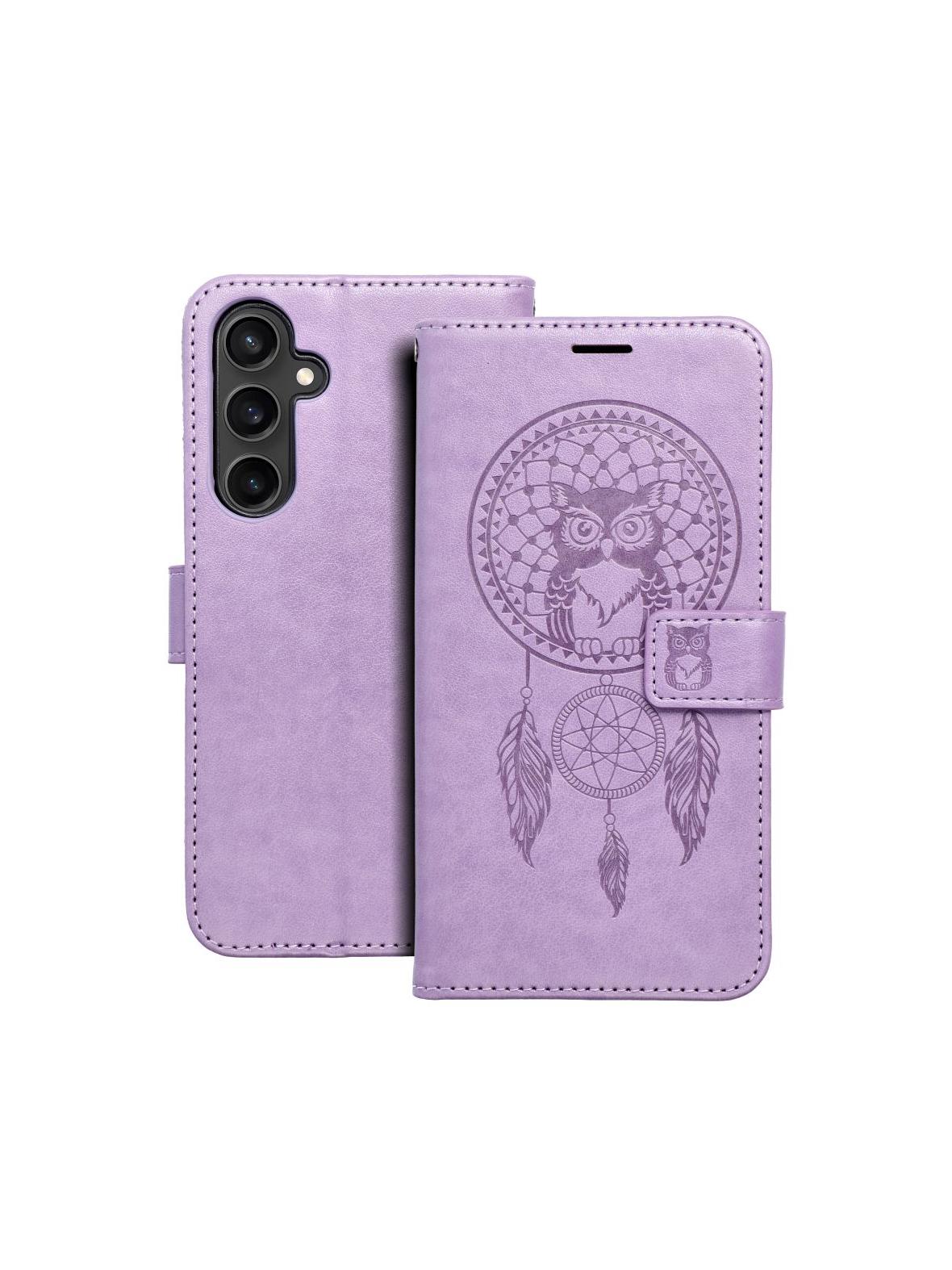 Kabura MEZZO Book do SAMSUNG S23 FE łapacz snów fioletowy