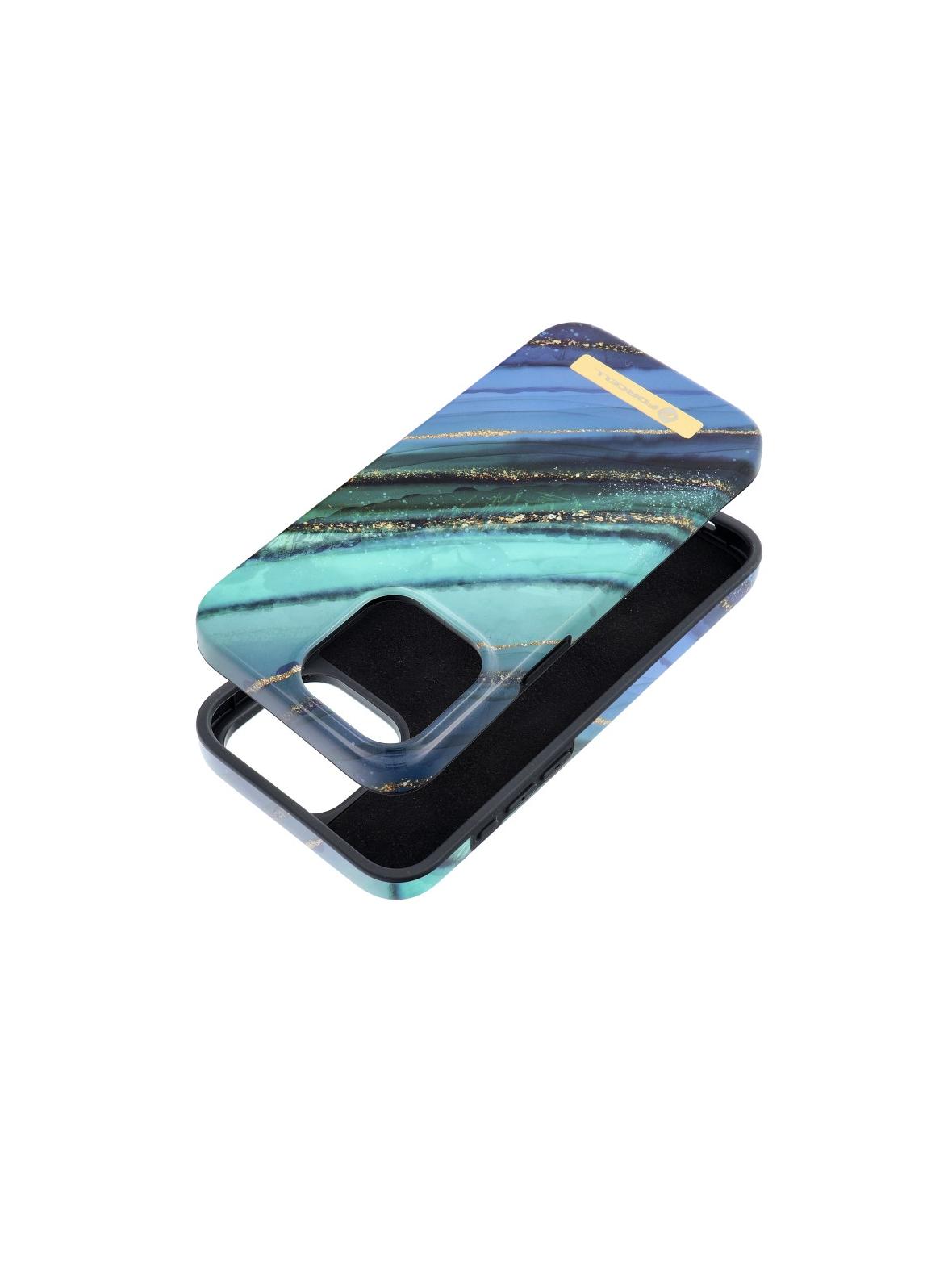 Etui na iPhone 15 PRO MAX Forcell F-Protect Mirage zgodny z MagSafe jade marble