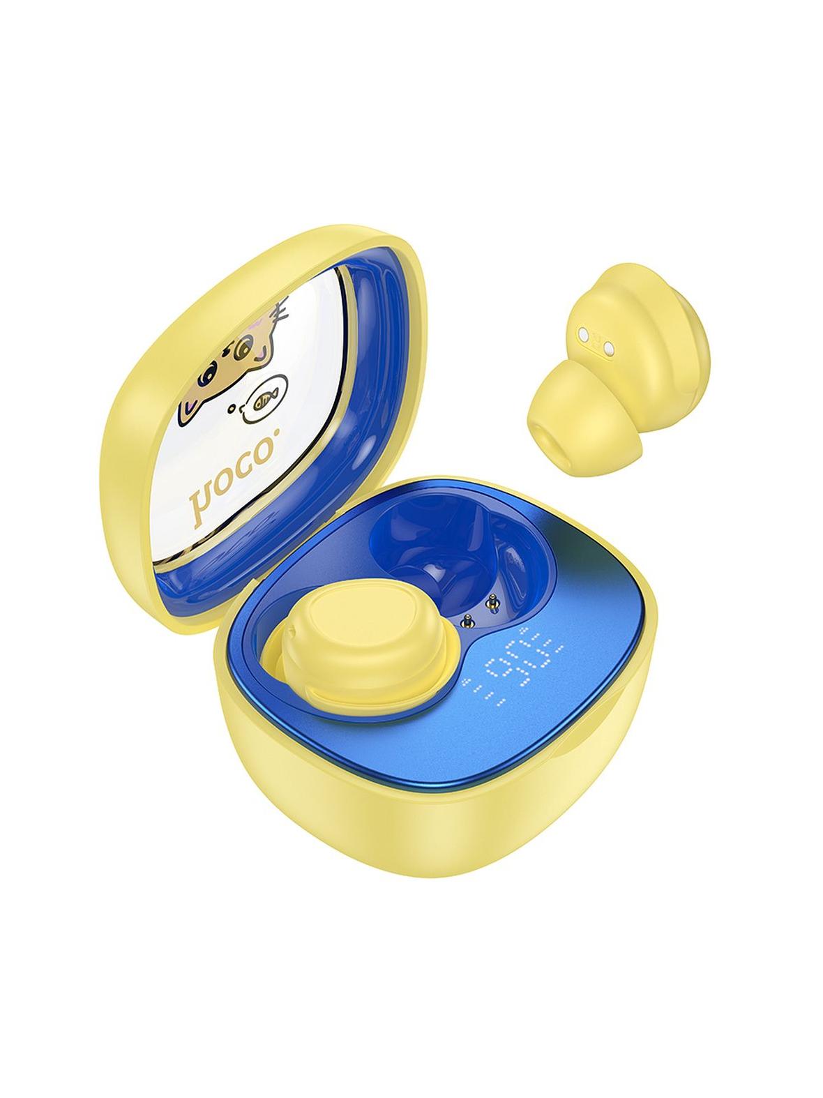 Słuchawki bezprzewodowe douszne Hoco TWS dla dzieci EW111 żółte