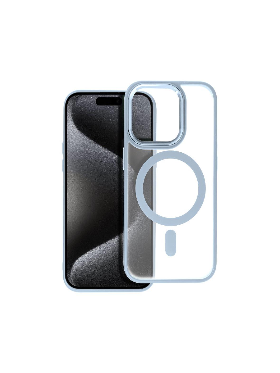 Futerał MATTE MAG COVER kompatybilny z MagSafe do IPHONE 15 Pro niebieski