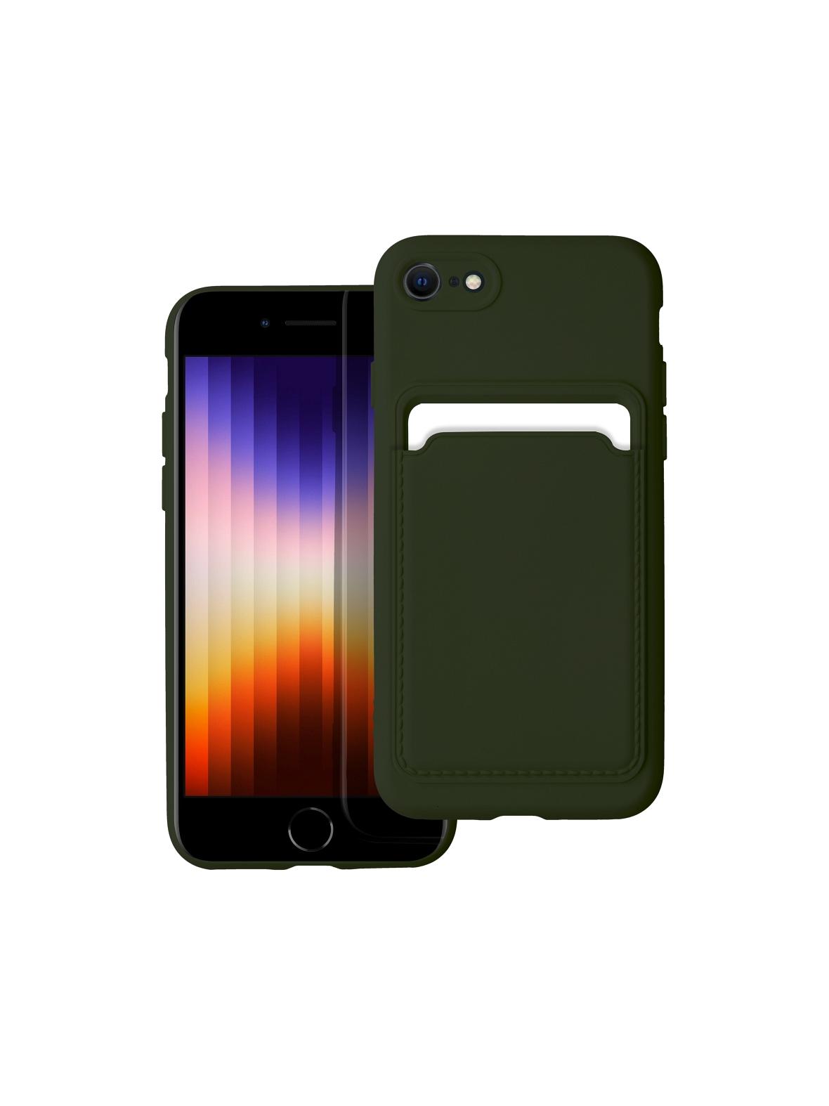 Futerał CARD CASE do IPHONE 7 / 8 / SE 2020 / SE 2022 zielony