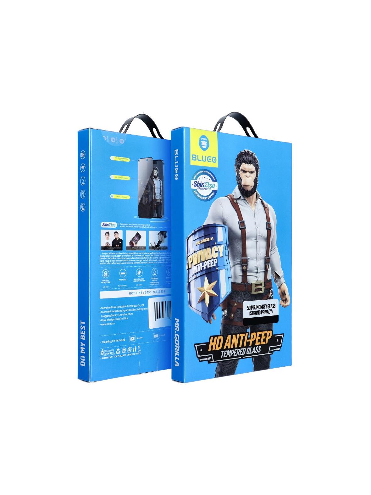 Szkło Hartowane 5D Mr. Monkey Glass - do Samsung Galaxy S27 Ultra czarny (Strong Privacy)