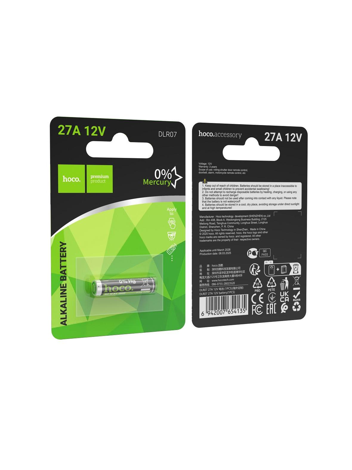 Bateria alkaliczna 27A Hoco 12V DLR07 1 szt