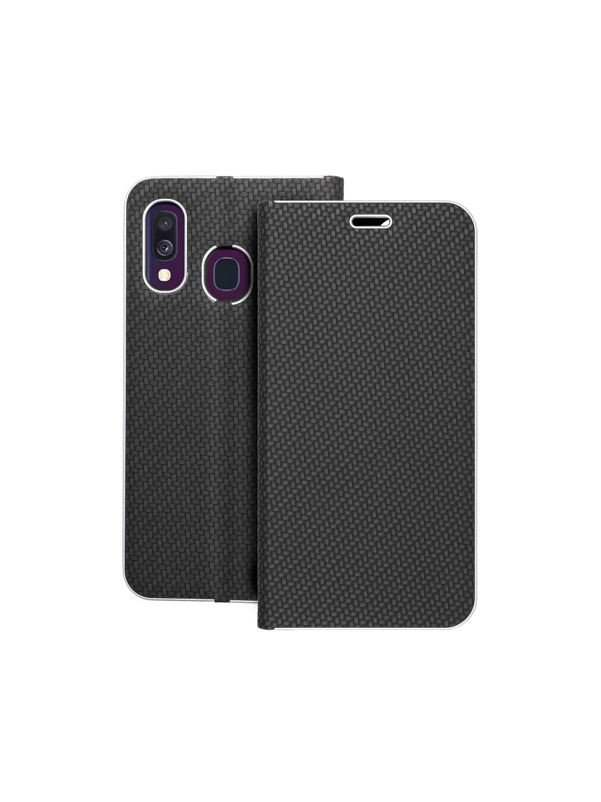 Kabura LUNA Book Carbon do SAMSUNG A40 czarny