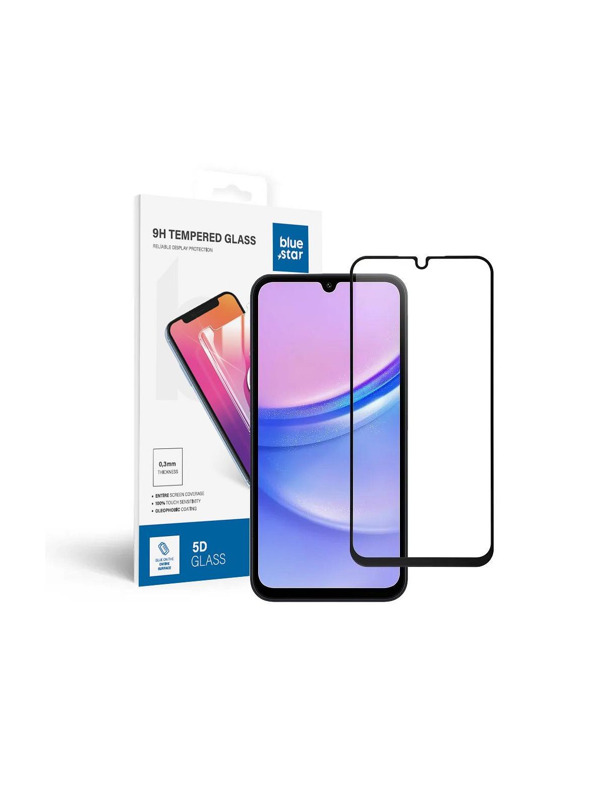 Szkło hartowane do Samsung Galaxy A15 5G (full glue / case friendly) Blue Star 5D czarne