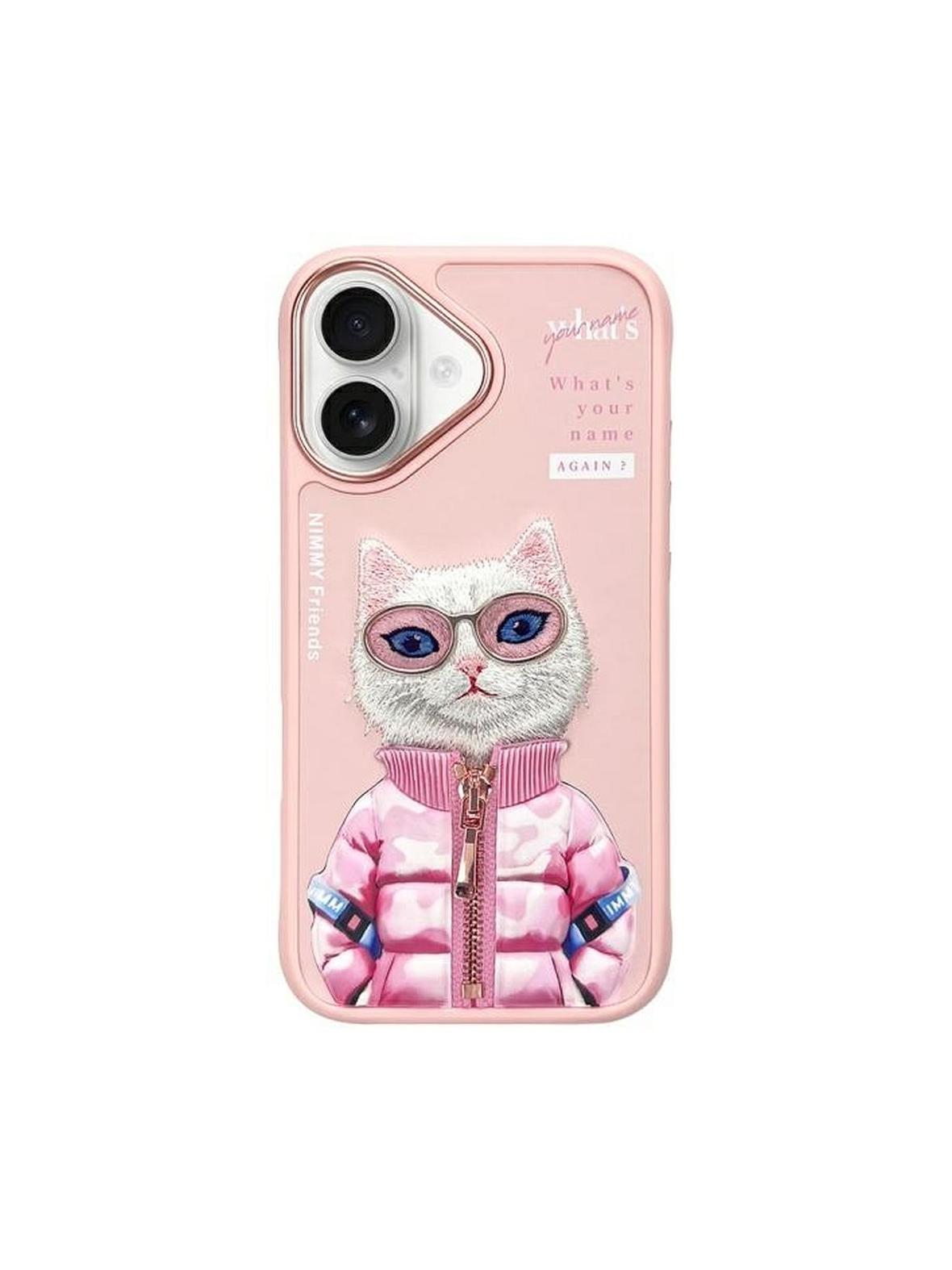 NIMMY futerał COOL&CUTE 2.0 Cat do IPHONE 16 różowy