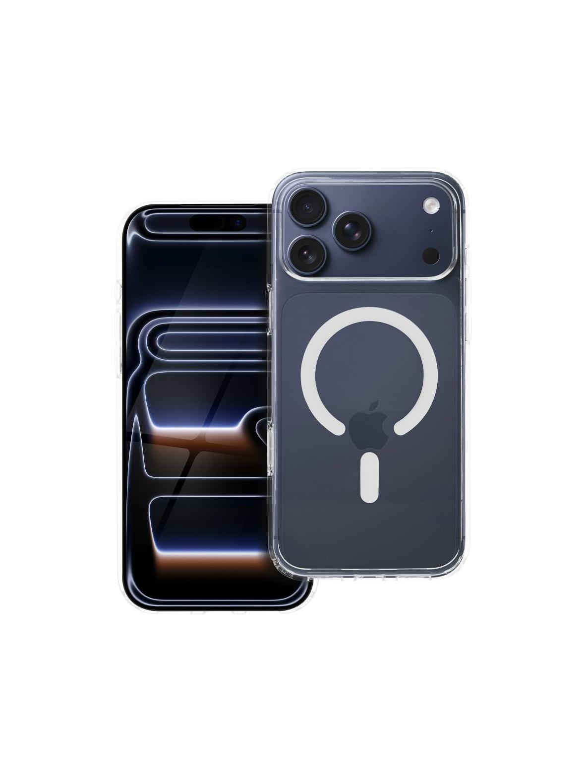 Etui na iPhone 17 PRO MAX Forcell F-Protect Clear Hybrid Premium zgodny z MagSafe transparentne 0INT