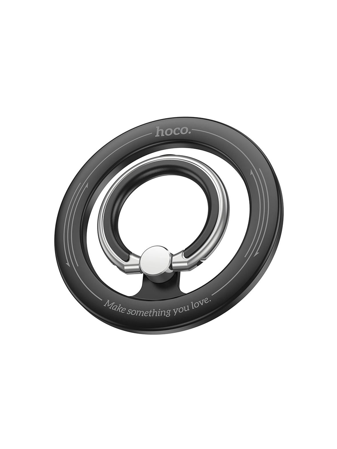 Uchwyt na telefon na palec Hoco magnetyczny Ring GH1 czarny