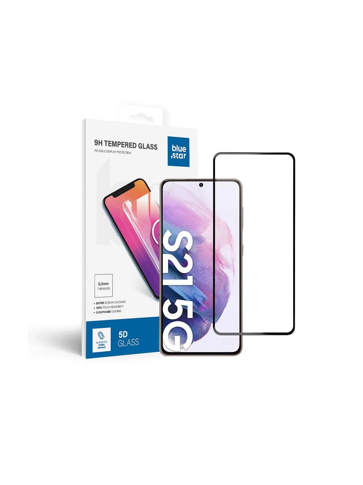 Szkło hartowane do Samsung Galaxy S21 PLUS (full glue / case friendly) Blue Star 5D czarne