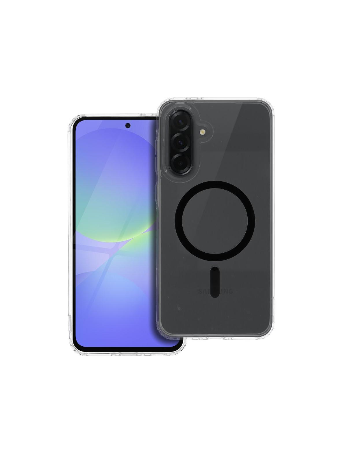 Drop Glue Colorful Ring Mag Cover kompatybilny z MagSafe pasuje do SAMSUNG A36 czarny