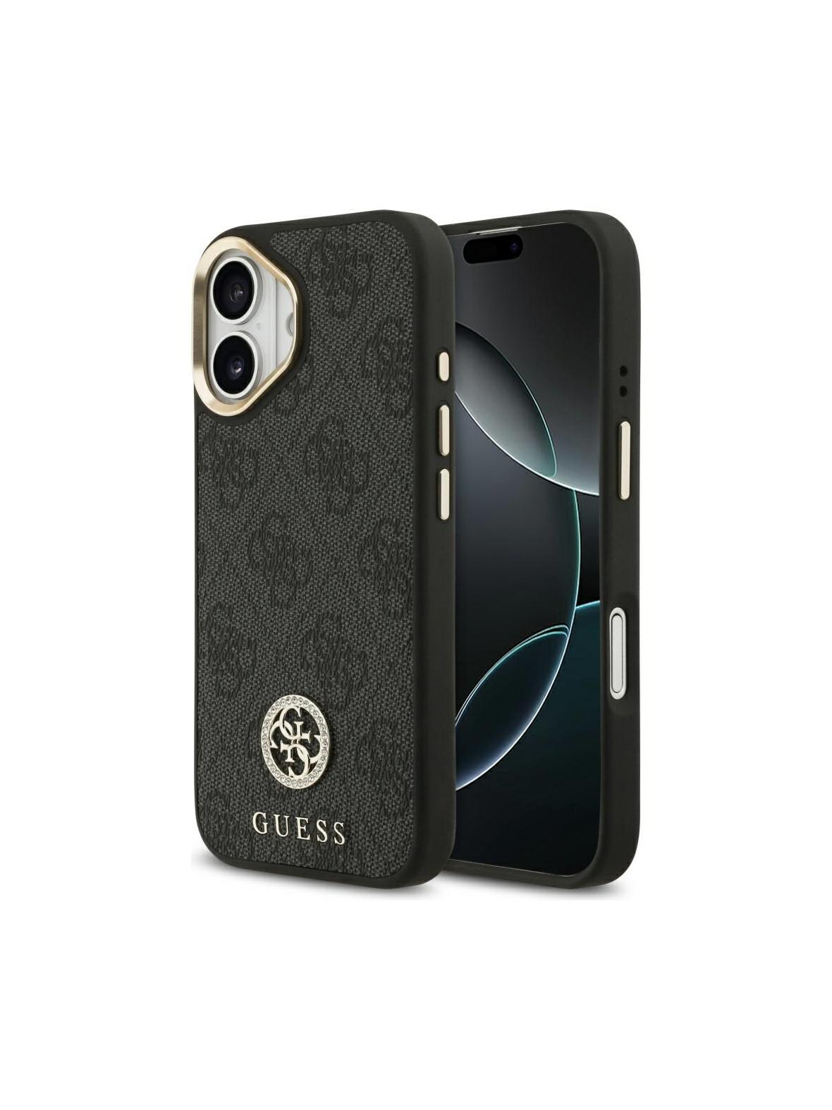 GUESS futerał do IPHONE 17 kompatybilny z MagSafe GUHMP17SP4GRMDEK (PU W/ 4G Strass Logo) czarny