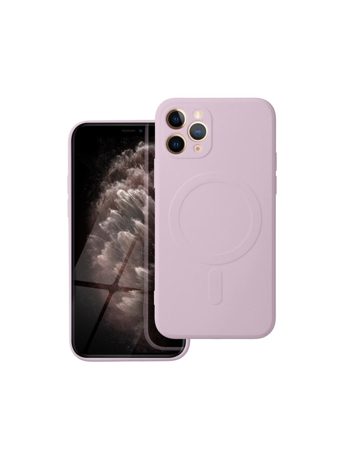 Futerał SILICONE MAG COVER kompatybilny z MagSafe do IPHONE 11 Pro różowy
