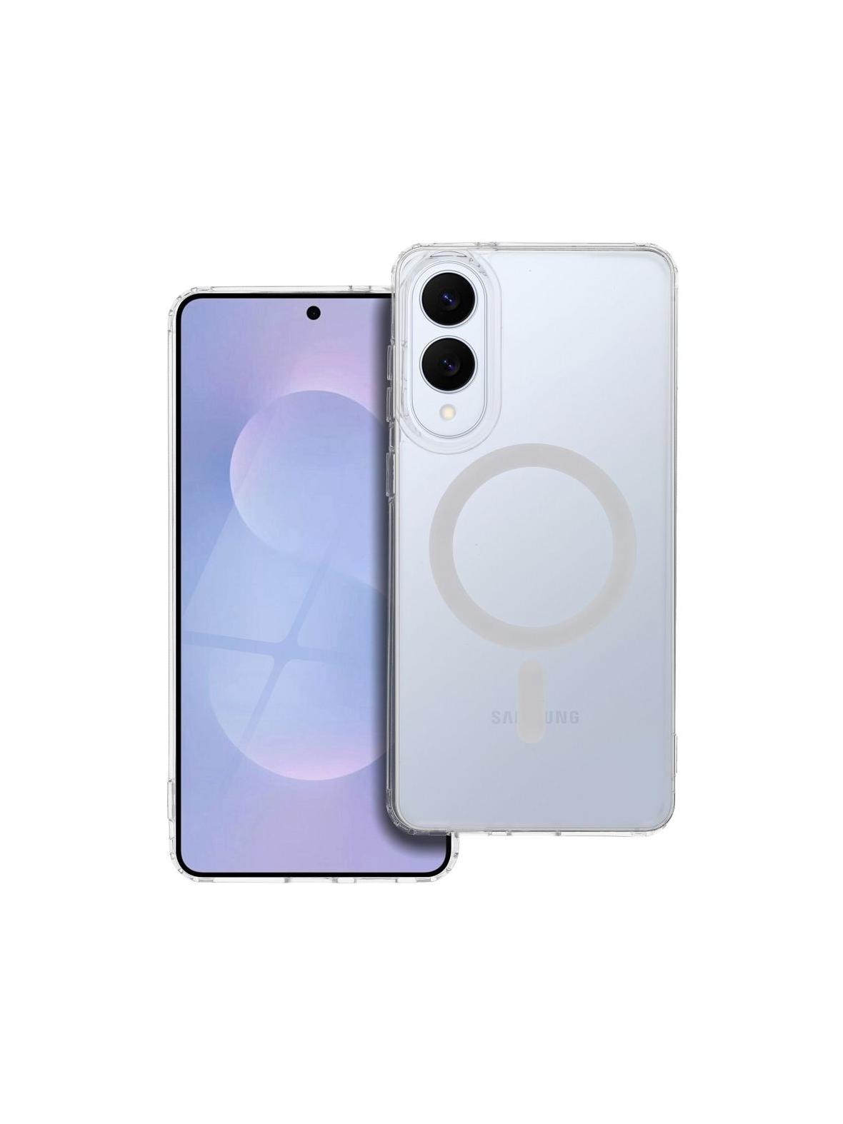 Futerał FROST MAG COVER kompatybilny z MagSafe do SAMSUNG S25 Edge transparentny zmrożony