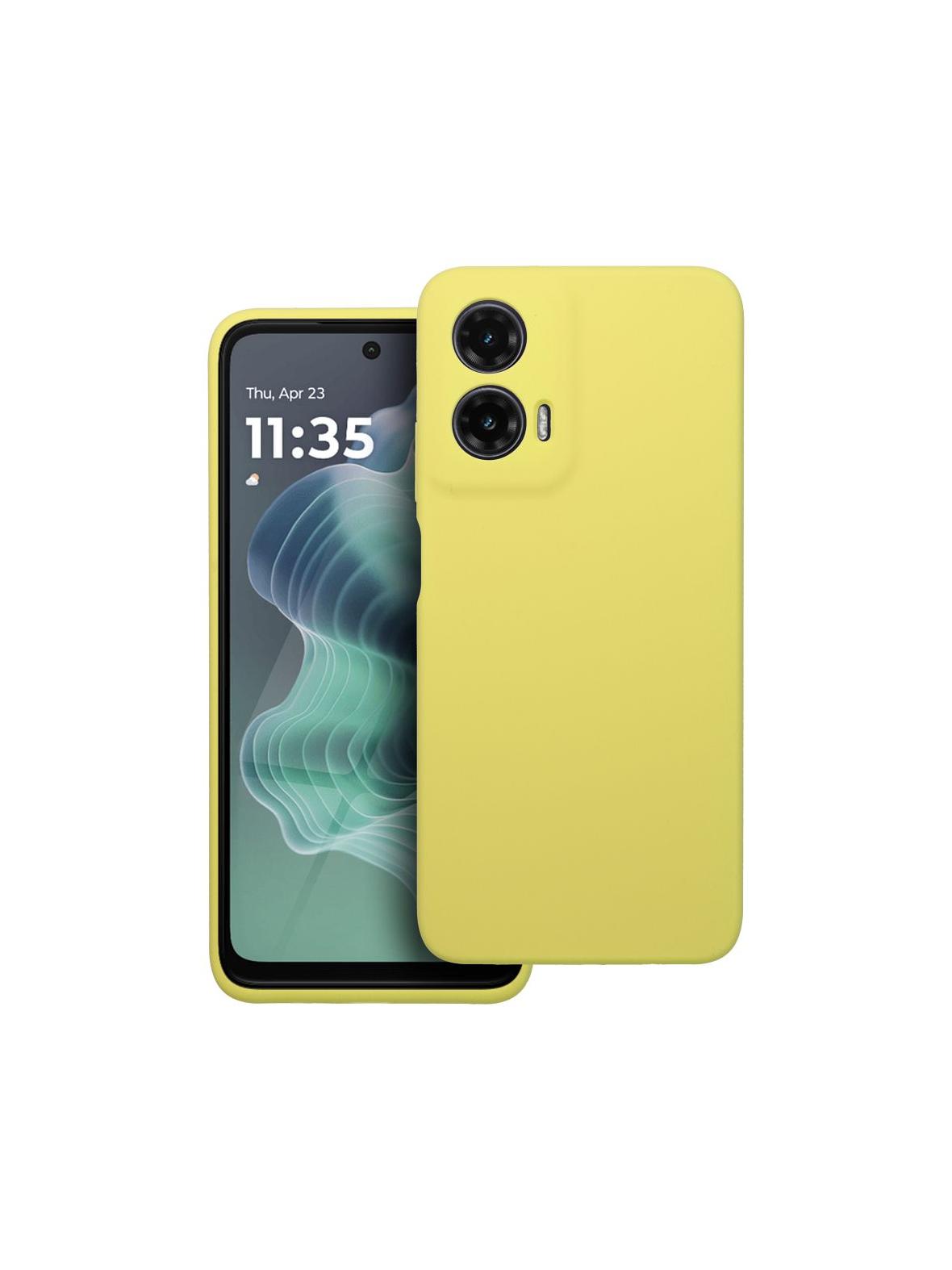 Futerał SILICONE 2mm do MOTOROLA G35 5G żółty