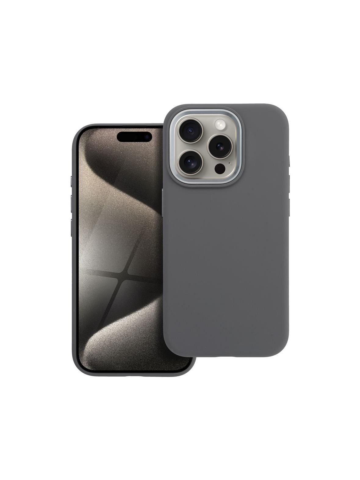 Etui na iPhone 15 PRO Forcell F-Protect Frame Premium zgodny z MagSafe szary 0INT