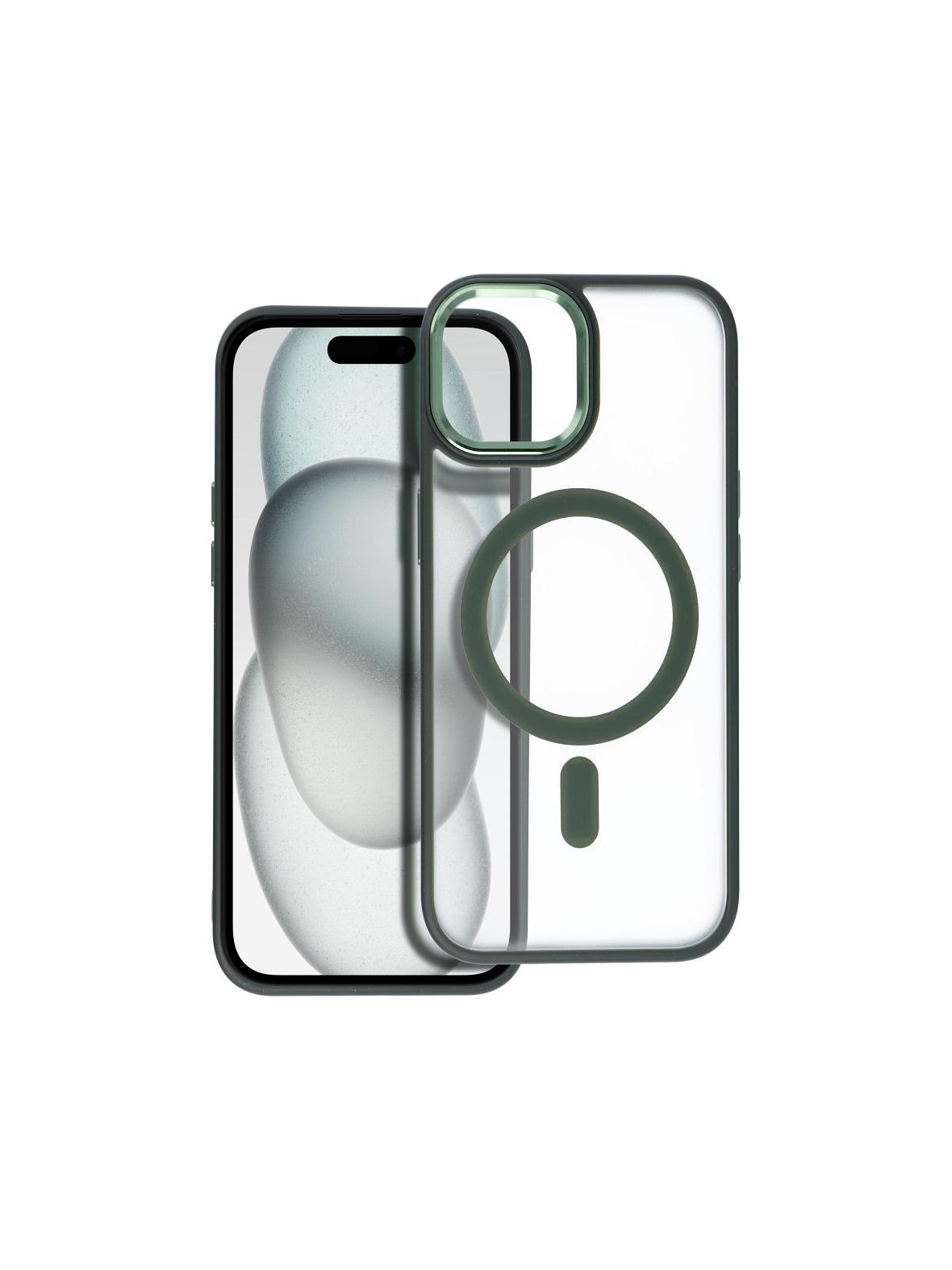 Futerał MATTE MAG COVER kompatybilny z MagSafe do IPHONE 15 zielony