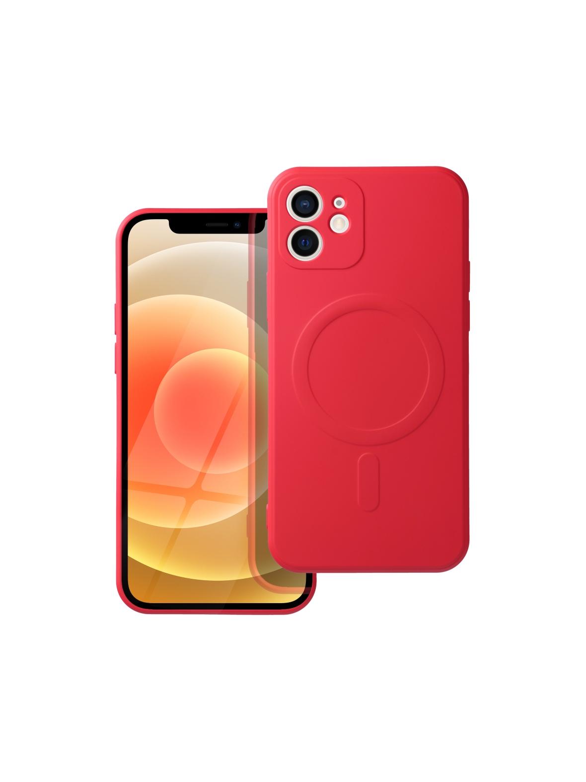Futerał SILICONE MAG COVER kompatybilny z MagSafe do IPHONE 12 Mini czerwony
