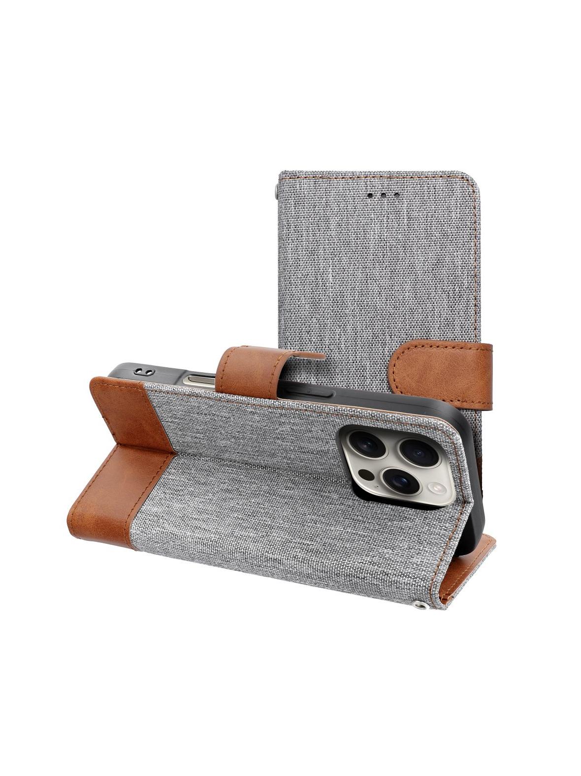 Kabura JEANS Book do IPHONE 17 szary