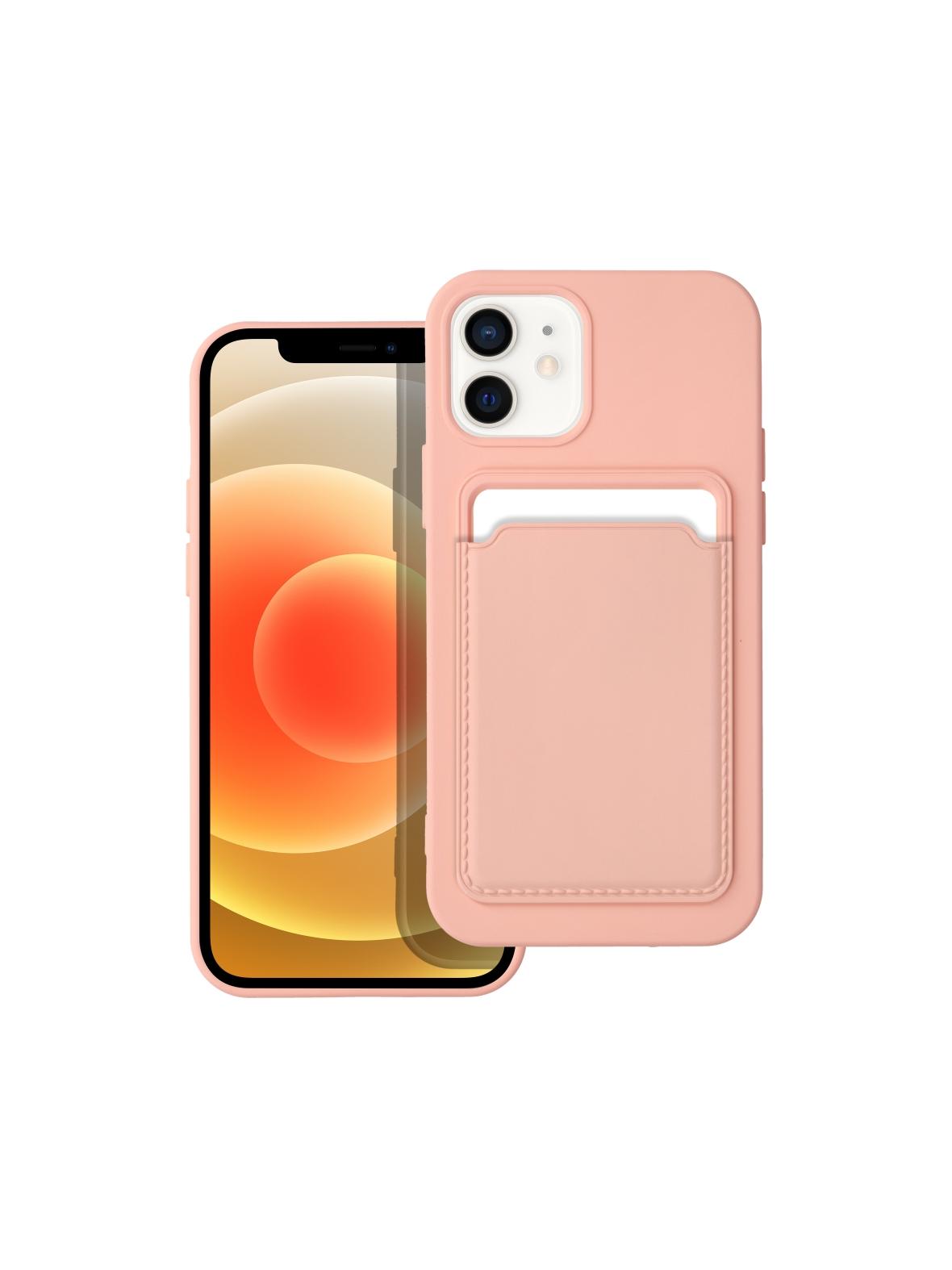 Futerał CARD CASE do IPHONE 12 różowy