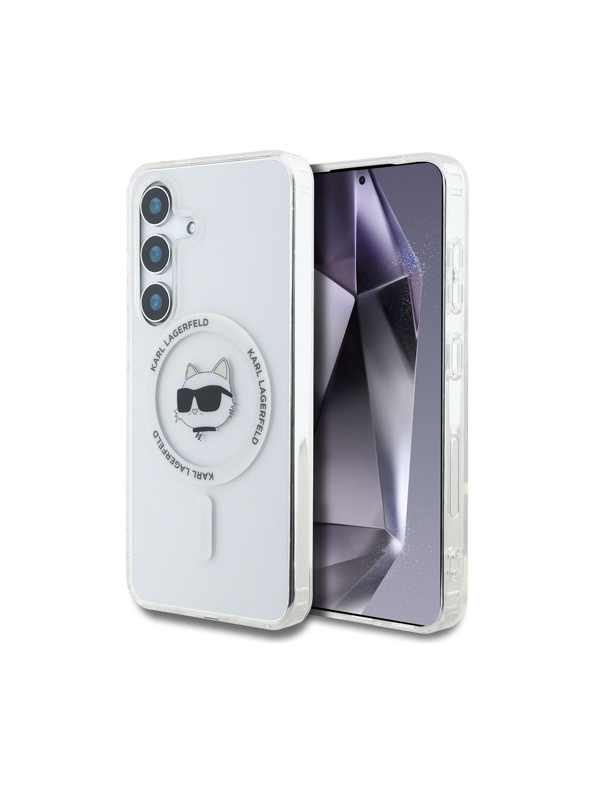 KARL LAGERFELD futerał do SAMSUNG S25 Plus KLHMS25MHLSCHH (Magnetic IML Metal Choupette Head) biały