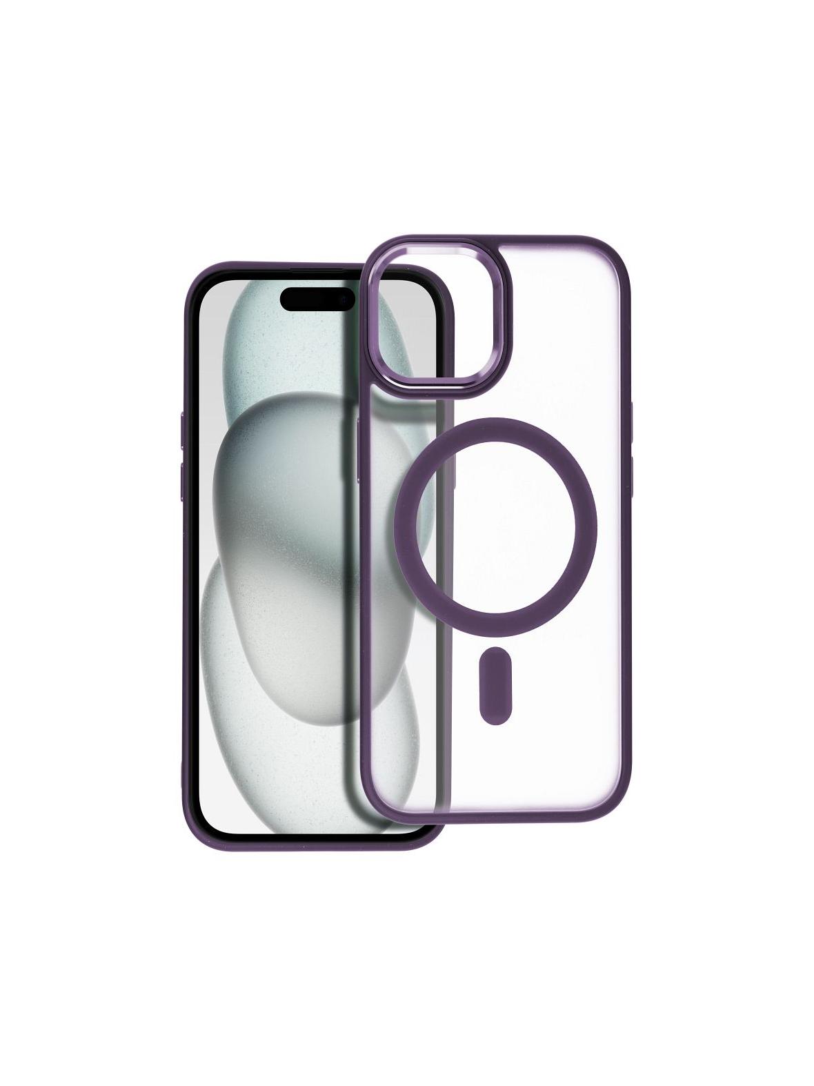 Futerał MATTE MAG COVER kompatybilny z MagSafe do IPHONE 15 fioletowy
