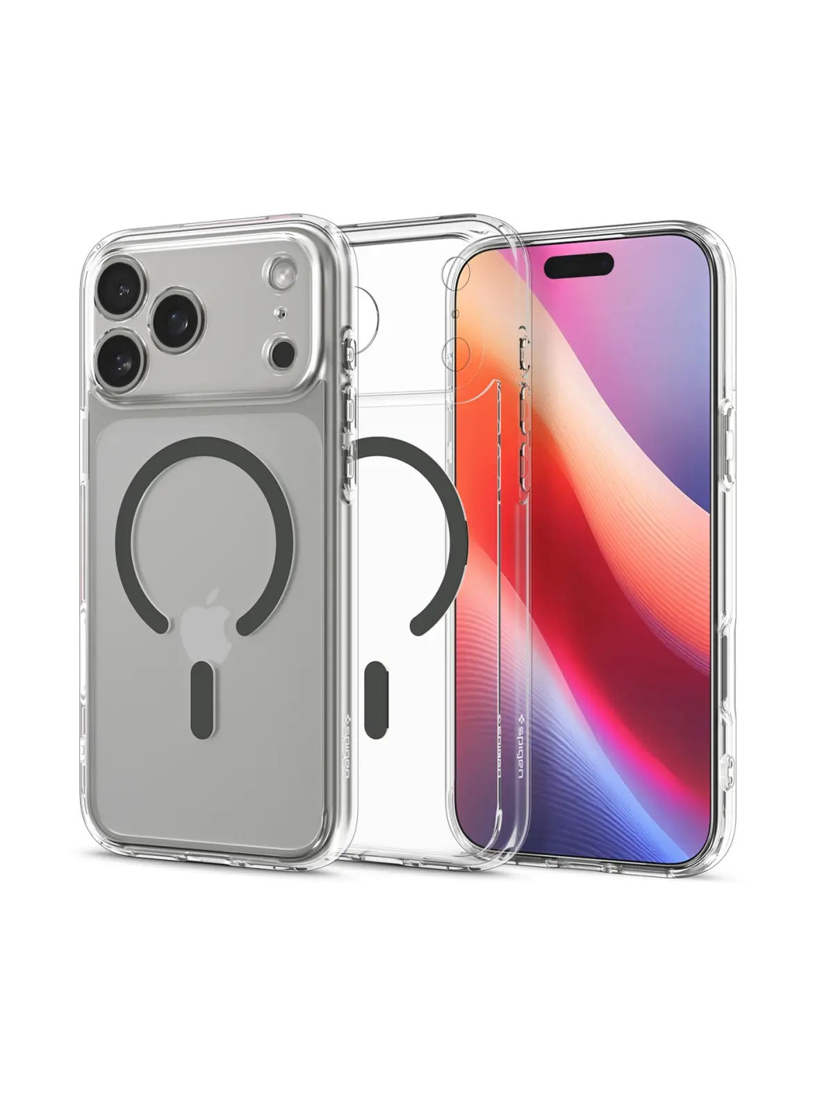 SPIGEN futerał ULTRA HYBRID MAG kompatybilny z MagSafe do IPHONE 17 Pro Max clear graphite