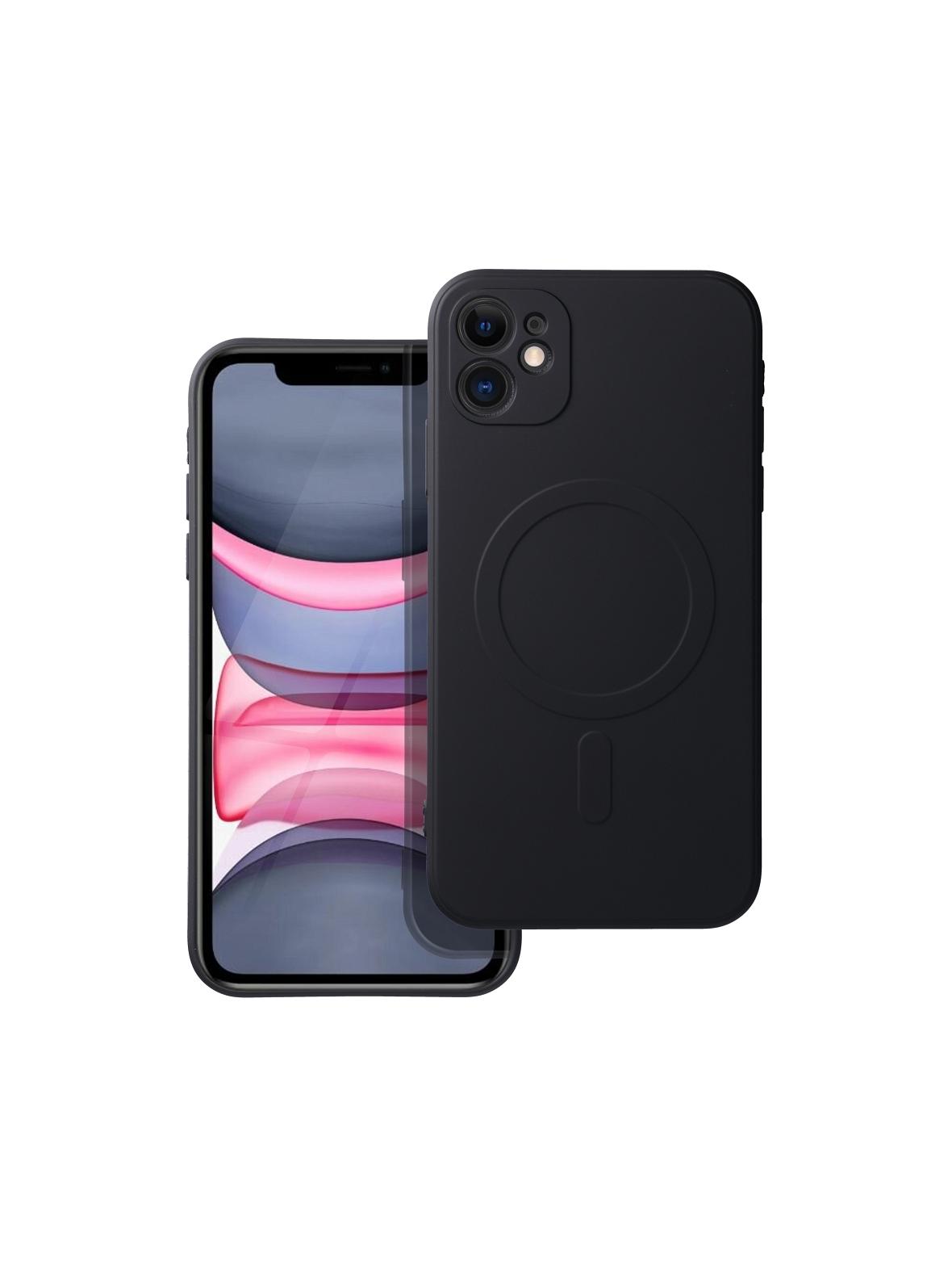 Futerał SILICONE MAG COVER kompatybilny z MagSafe do IPHONE 11 czarny