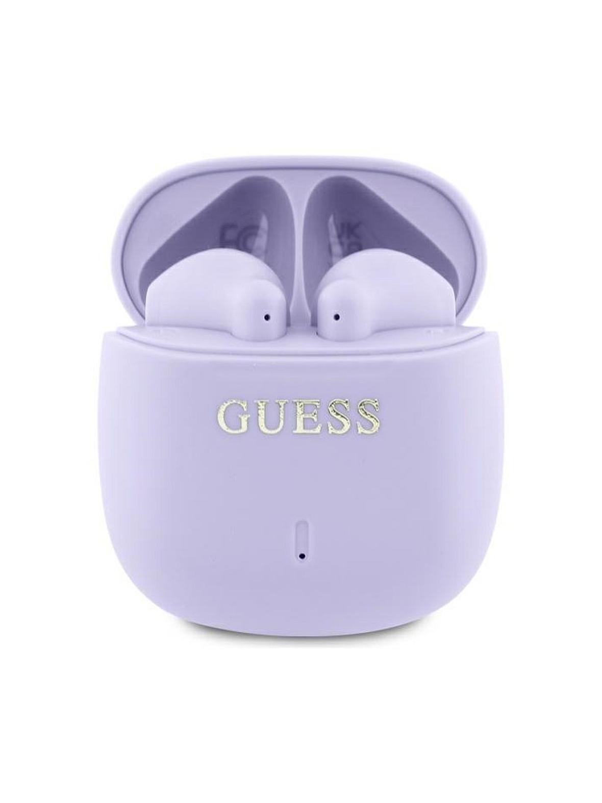 GUESS słuchawki bezprzewodowe bluetooth TWS GUTWSJ14ESGU (Printed Classic Logo) fioletowe