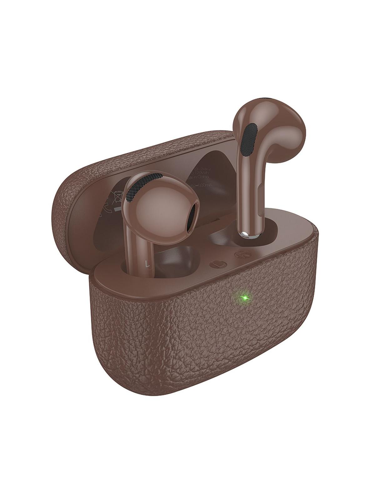 Słuchawki bezprzewodowe douszne Hoco TWS EQ15 brązowe