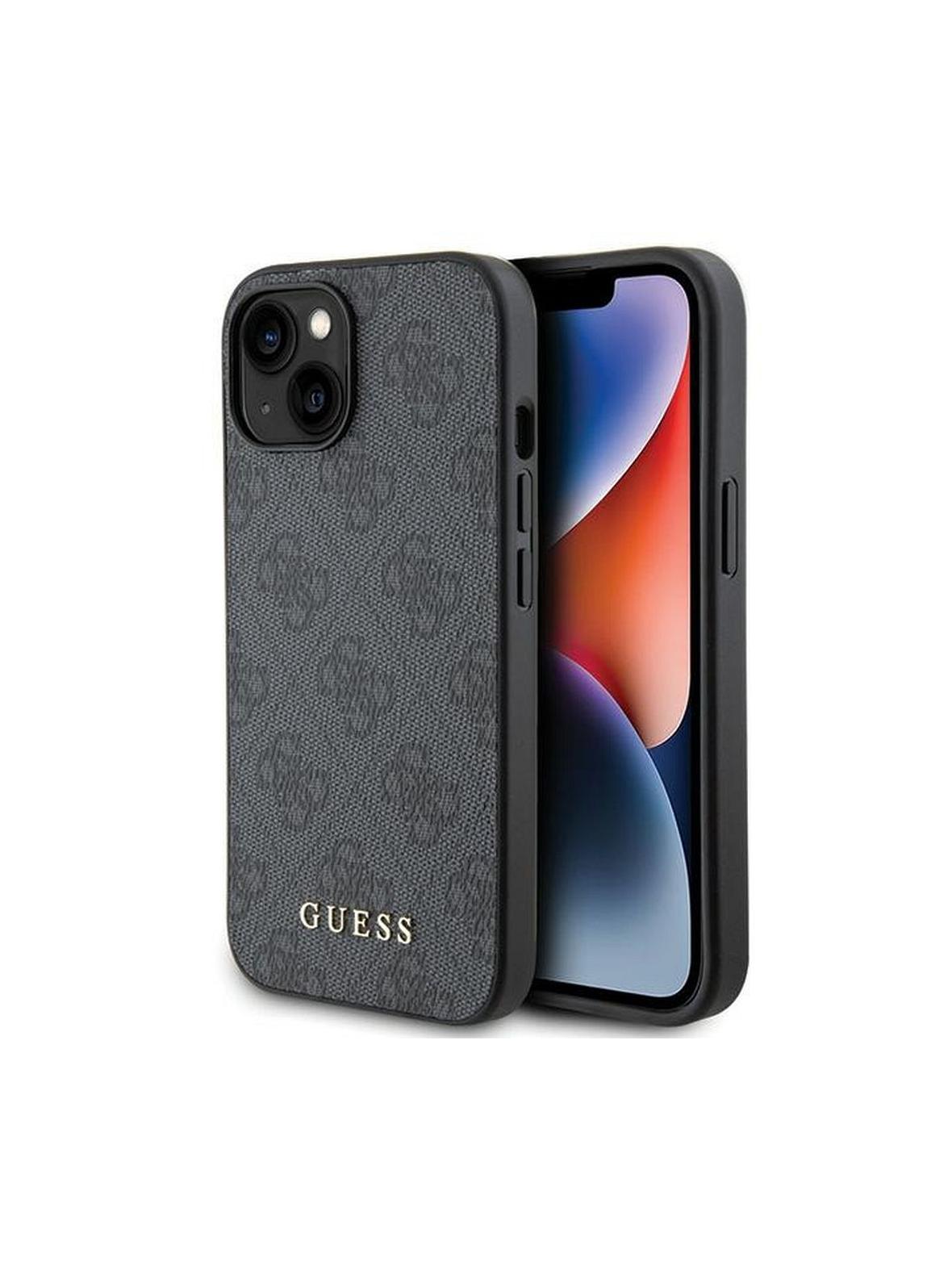 GUESS futerał do IPHONE 15 GUHCP15SG4GFGR (4G Metal Logo) szary