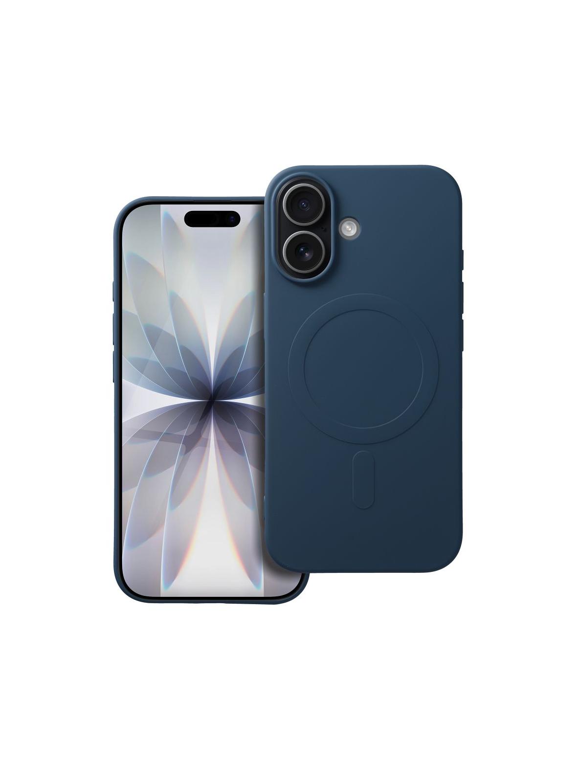 Futerał SILICONE MAG COVER (big hole) kompatybilny z MagSafe do IPHONE 17 niebieski