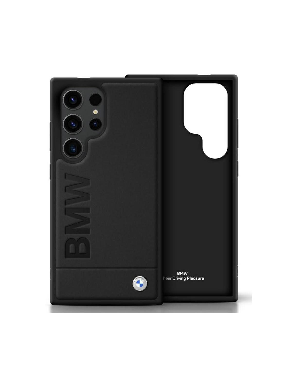 BMW futerał do SAMSUNG S25 Ultra BMHCS25LSLLBK (Sign Leather Hot Stamp Logo) black