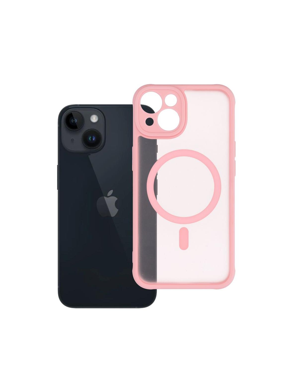 Futerał do iPhone 14 Full Matte Mag Cover zgodny z MagSafe jasnoróżowy