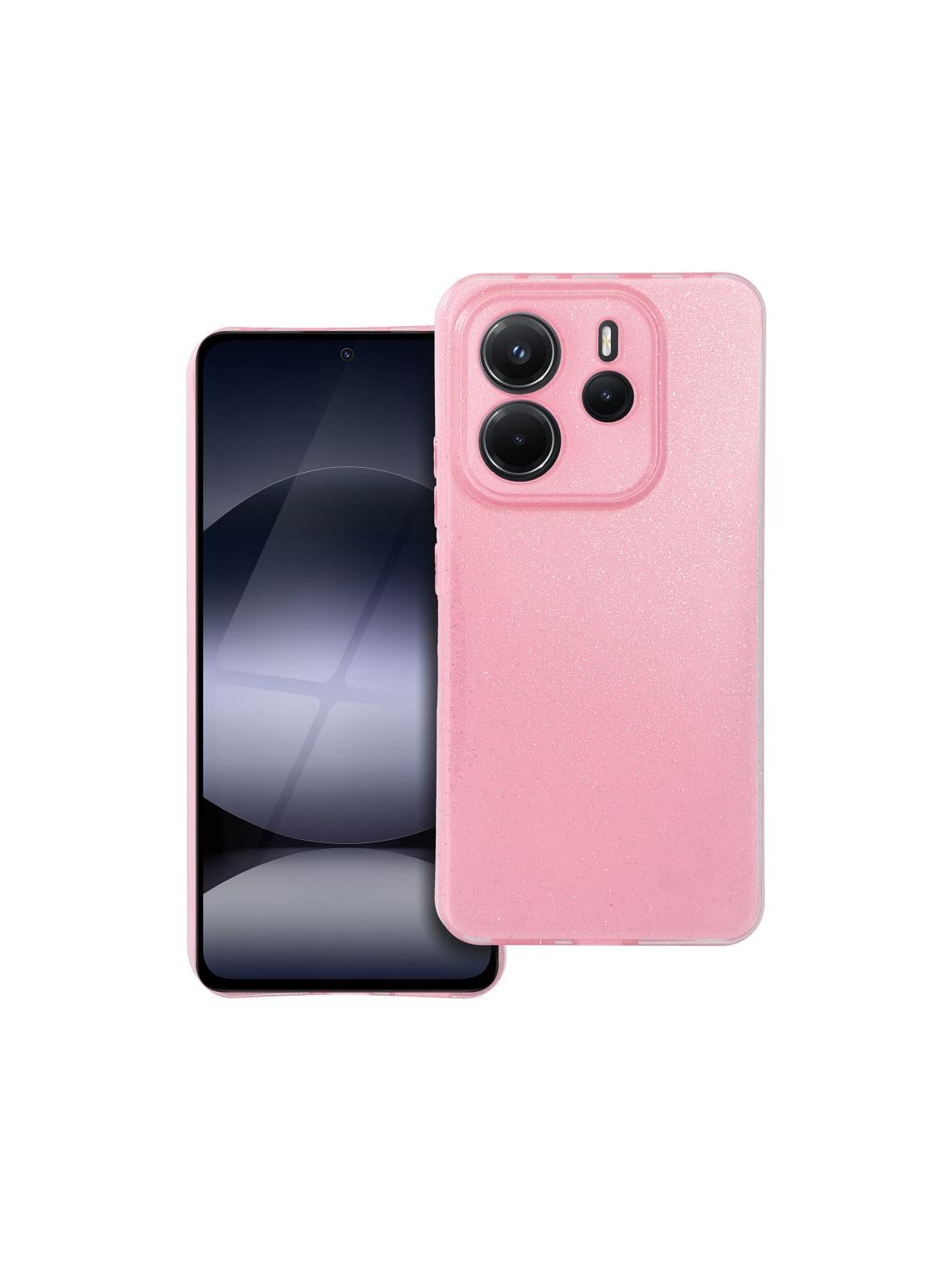 Futerał CLEAR CASE 2 mm BLINK do XIAOMI Redmi NOTE 14 4G (GLOBAL - 164,84mm x 78,15mm x 8,16mm) różowy