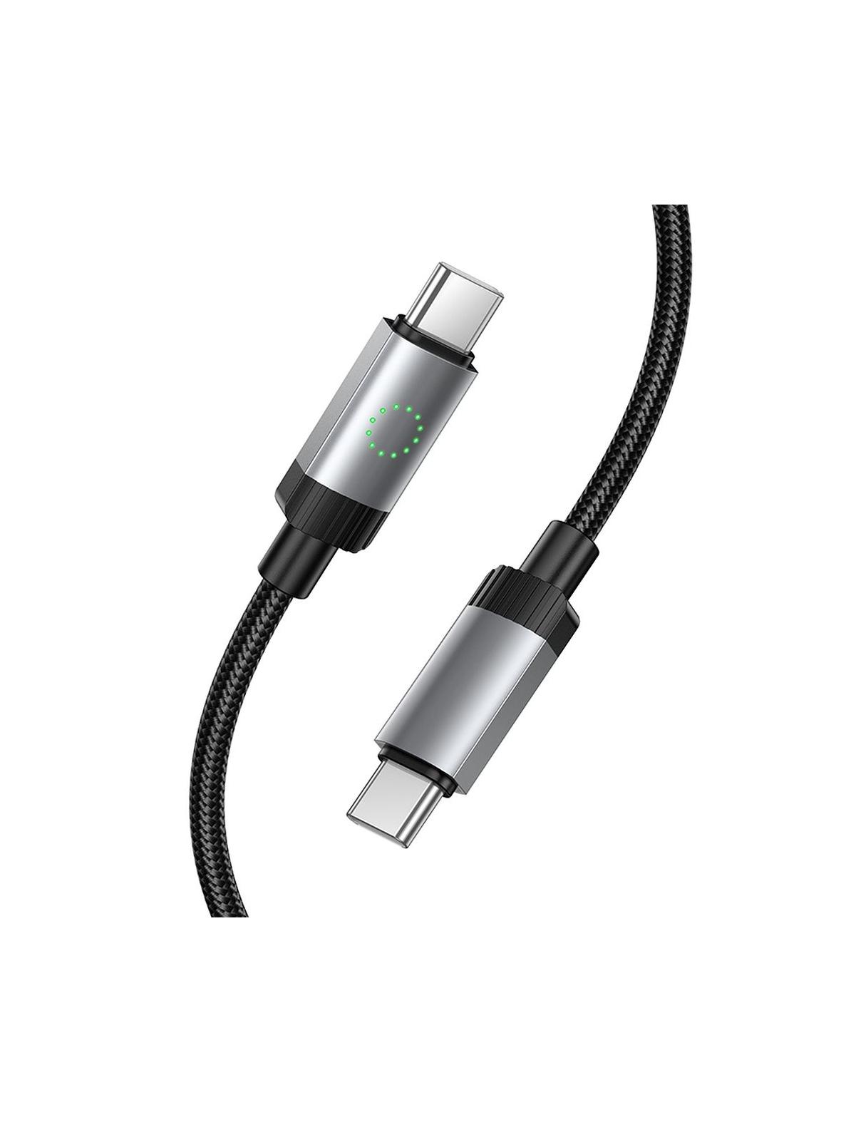 Kabel USB C do USB C Hoco 3A 60W 1 m X117 czarny