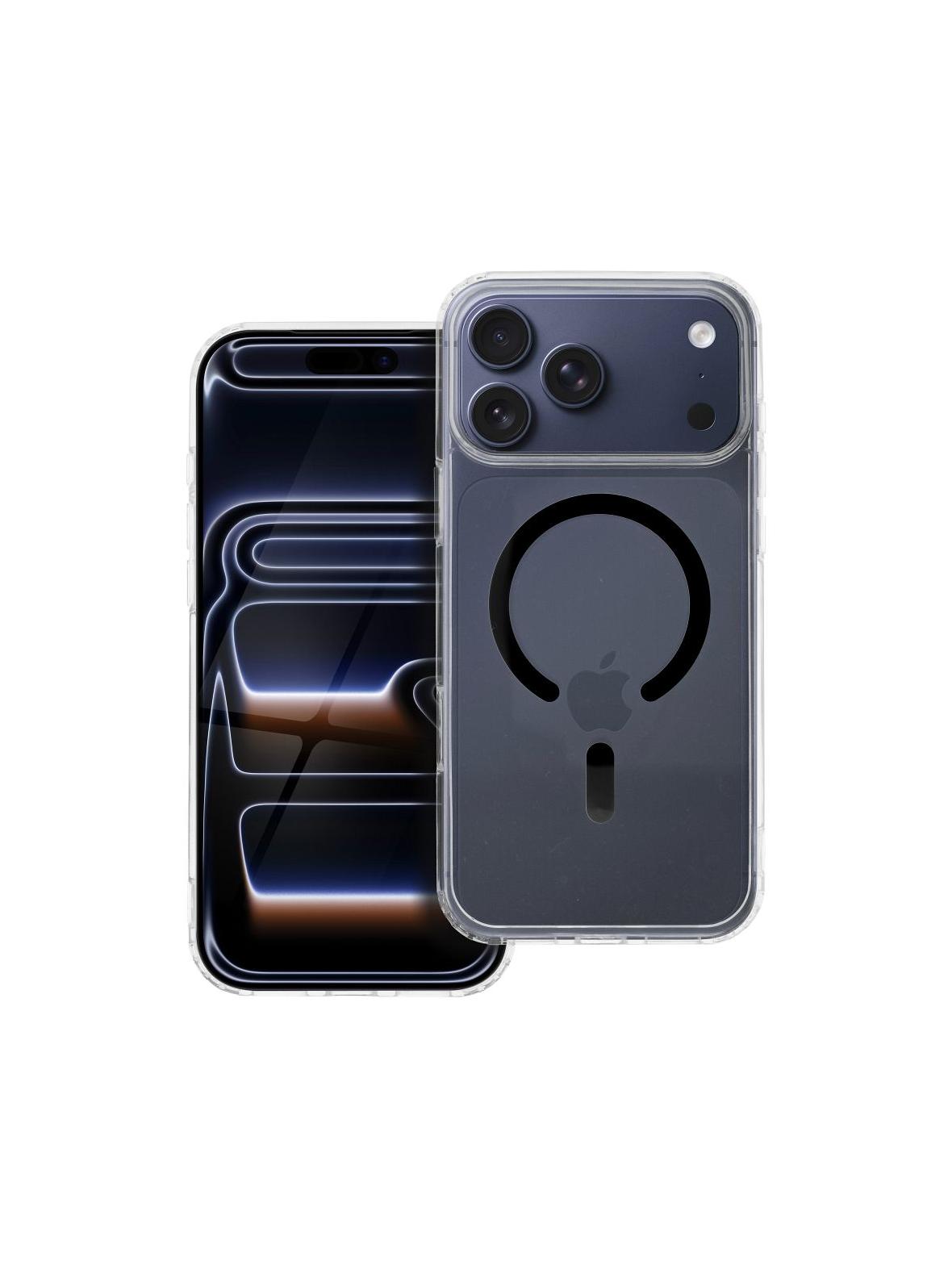 Drop Glue Colorful Ring Mag Cover kompatybilny z MagSafe pasuje do IPHONE 17 Pro Max czarny