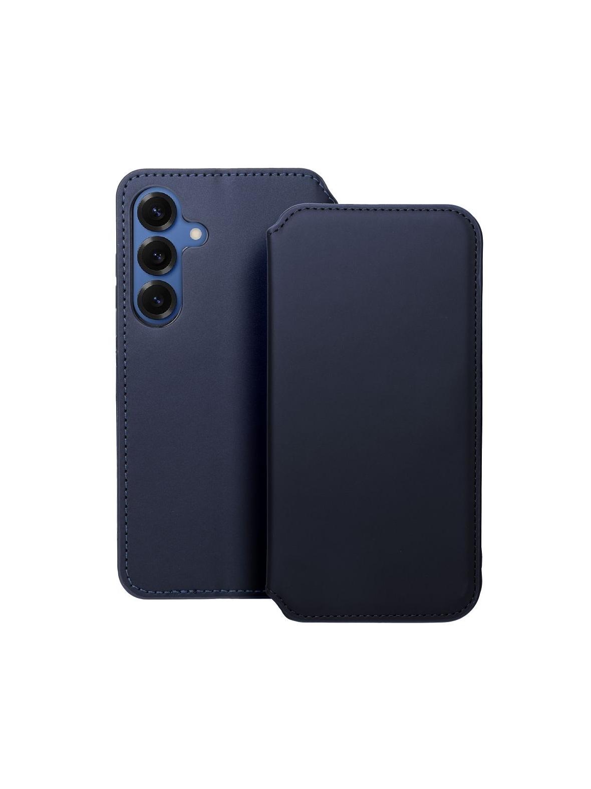 Kabura DUAL POCKET Book do SAMSUNG S25 granatowy
