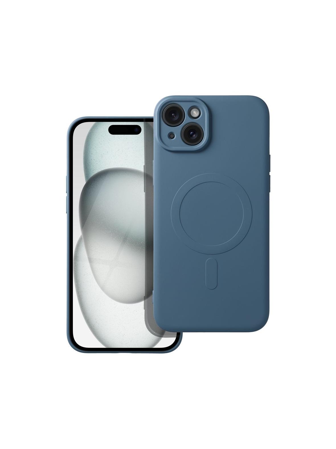 Futerał SILICONE MAG COVER kompatybilny z MagSafe do IPHONE 15 Plus niebieski