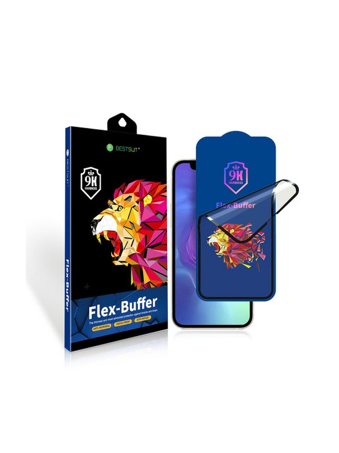 Szkło hybrydowe Bestsuit Flex-Buffer 5D z powłoką antybakteryjną Biomaster do iPhone 13 Pro Max/14 Plus czarny