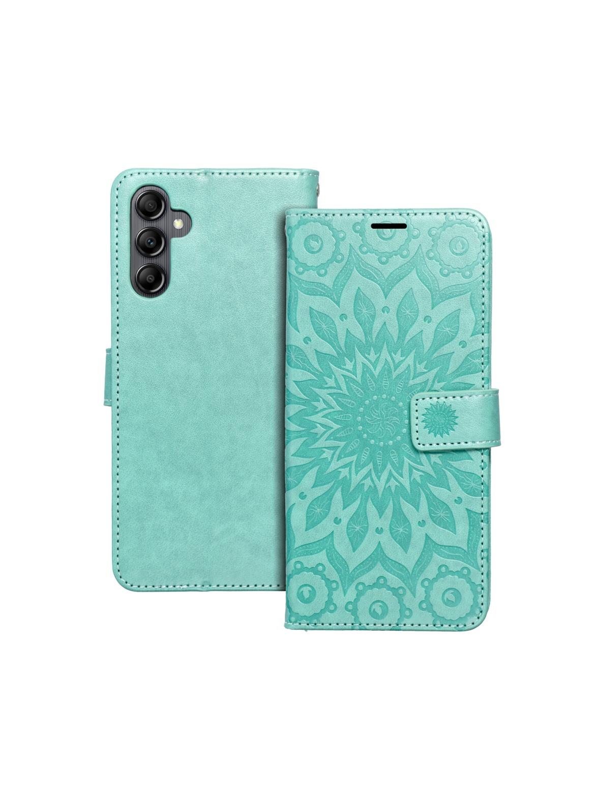 Kabura MEZZO Book do SAMSUNG A14 4G / A14 5G  mandala zielony