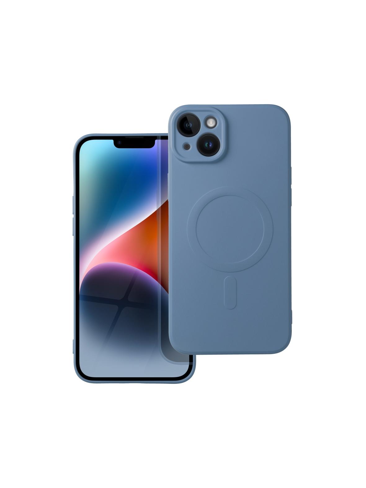 Futerał SILICONE MAG COVER kompatybilny z MagSafe do IPHONE 14 Plus niebieski