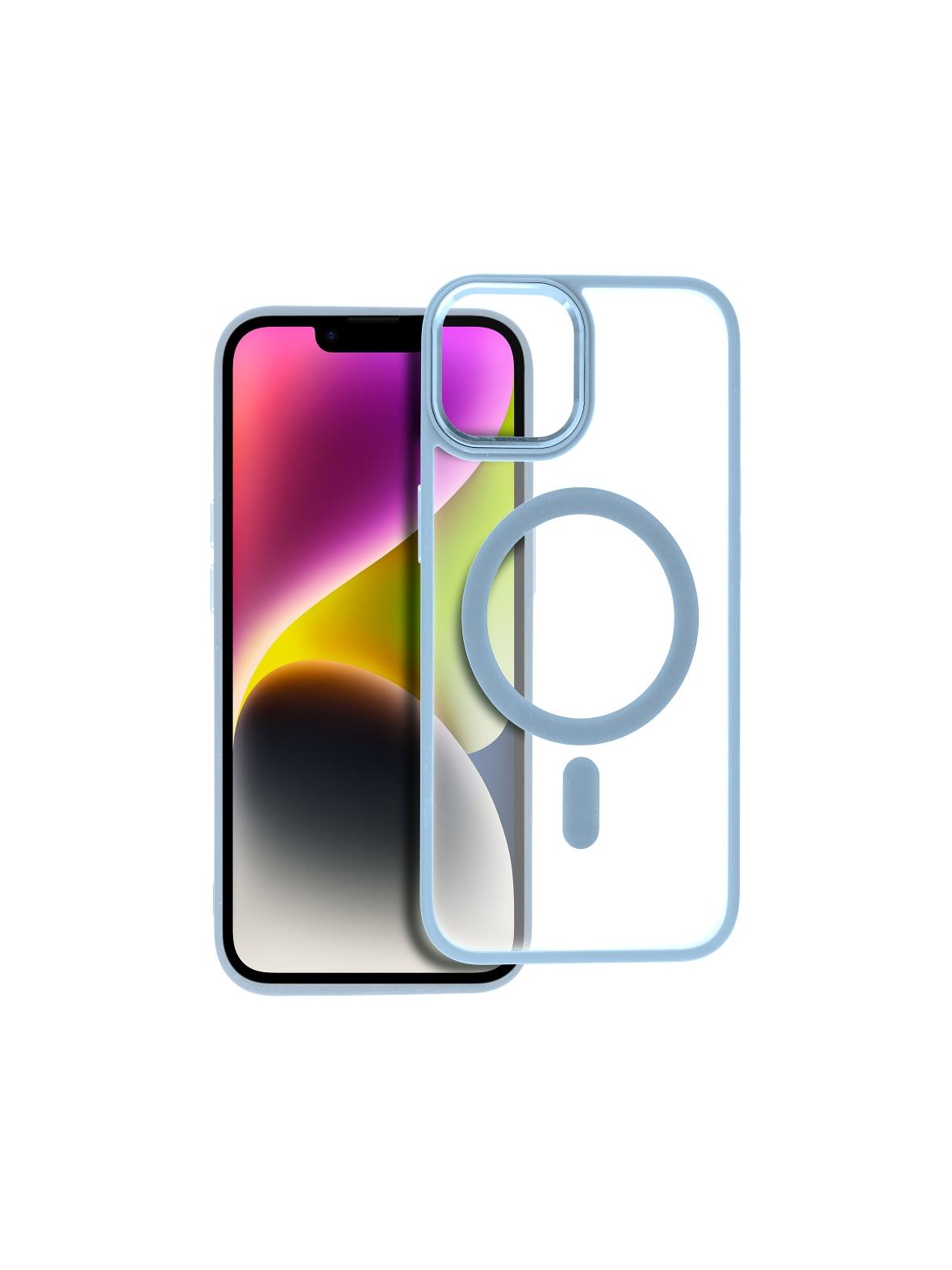 Futerał MATTE MAG COVER kompatybilny z MagSafe do IPHONE 14 niebieski