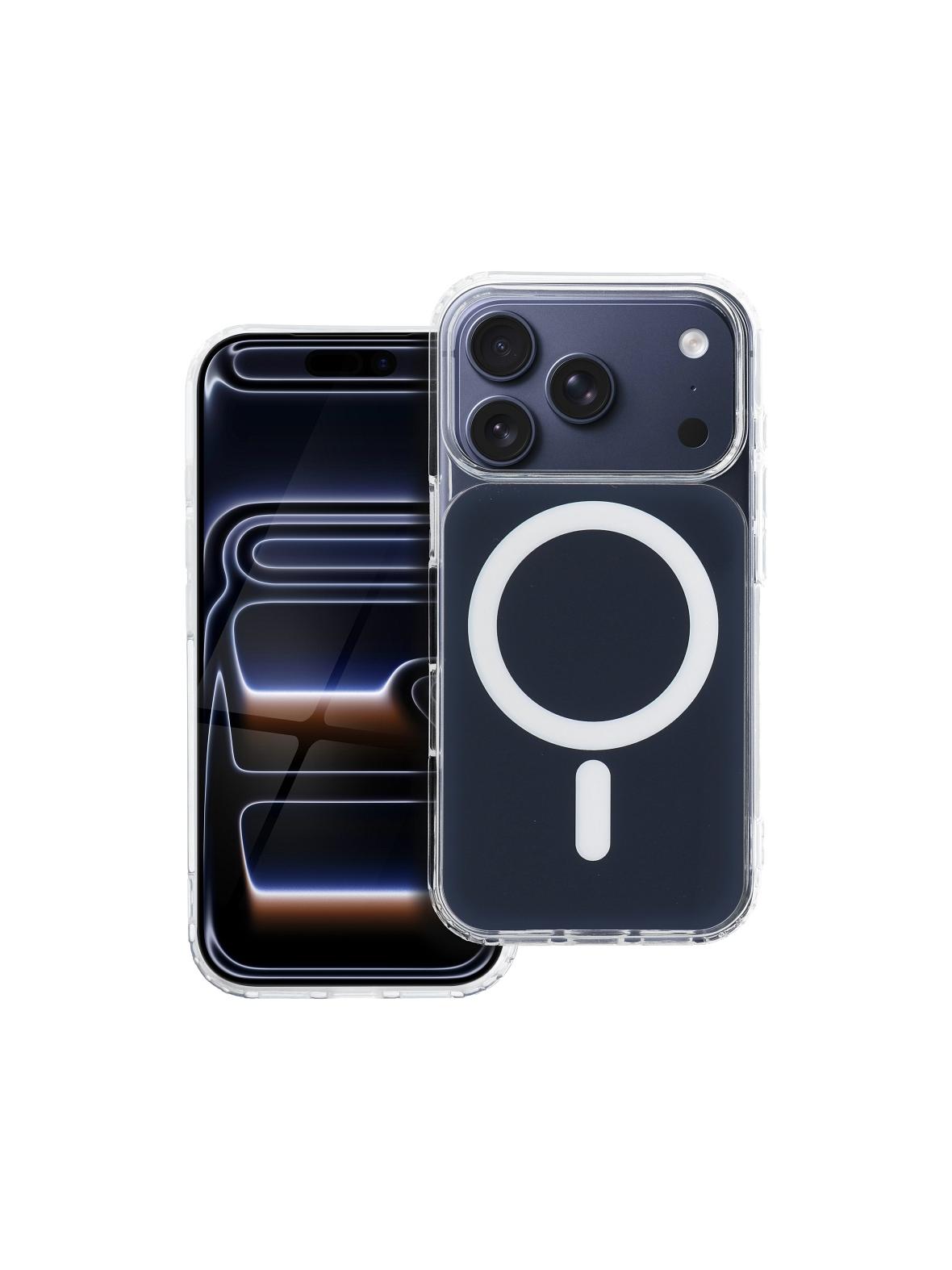 Futerał do iPhone 17 PRO MAX Clear Fusion Mag Cover zgodny z MagSafe granatowy